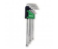 Набір Г-обр. ключів TORX T10-T50 9од. супердл. з отвором GAAL0915