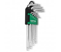 Набір Г-обр. ключів TORX T10-T50 9од. довгих з отвором GAAL0919 Набір Г-обр. ключів TORX T10-T50 9од. довгих з отвором GAAL0919