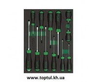 Набір викруток 12 шт. (в ліжку) TOPTUL GVB1202 Набір викруток 12 шт. (в ліжку) TOPTUL GVB1202