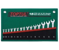 Набір ріжкових ключів 15 шт. 3,2-14мм 15 ° х75 ° TOPTUL GRAJ1501 Набір ріжкових ключів 15 шт. 3,2-14мм 15 ° х75 ° TOPTUL GRAJ1501
